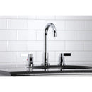 Kingston Brass NuvoFusion Widespread Bathroom Faucet with Brass Pop-Up, Polished Chrome (FSC8921NDL)