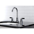 Kingston Brass NuvoFusion Widespread Bathroom Faucet with Brass Pop-Up, Polished Chrome (FSC8921NDL)