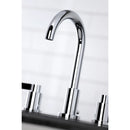 Kingston Brass NuvoFusion Widespread Bathroom Faucet with Brass Pop-Up, Polished Chrome (FSC8921NDL)