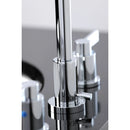 Kingston Brass NuvoFusion Widespread Bathroom Faucet with Brass Pop-Up, Polished Chrome (FSC8921NDL)