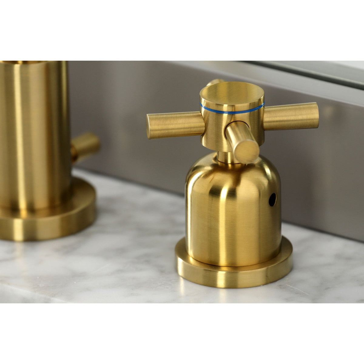 Concord Widespread Bathroom Faucet with Brass Pop-Up in Brushed Brass