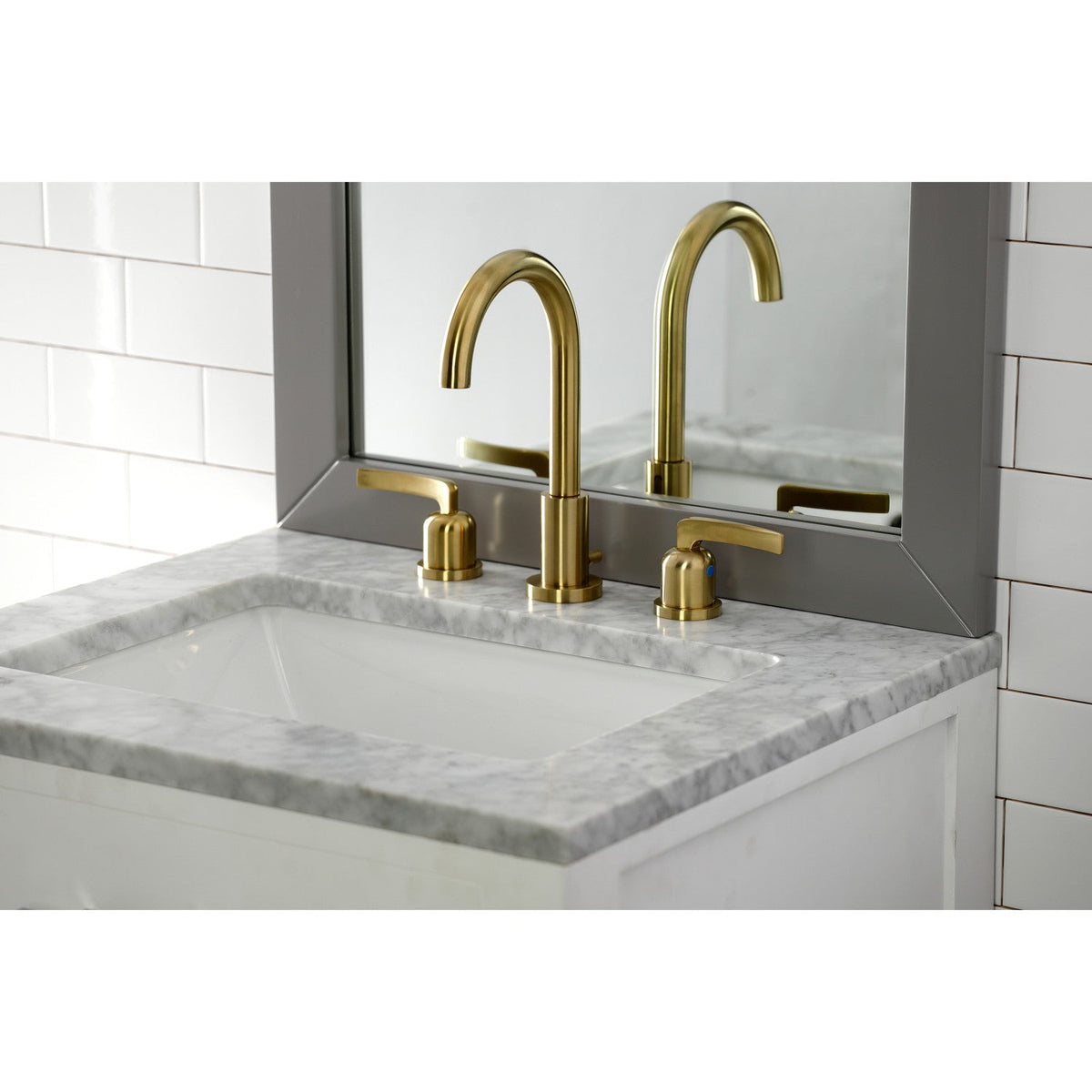 Centurion Widespread Bathroom Faucet with Brass Pop-Up in Brushed Brass