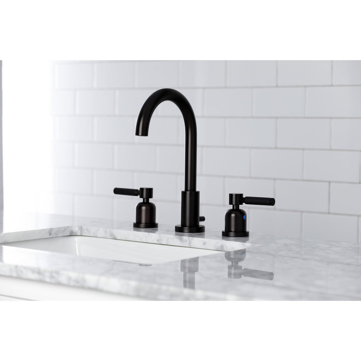 Kaiser Widespread Bathroom Faucet with Brass Pop-Up in Oil Rubbed Bronze