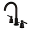 Kingston Brass Concord Widespread Bathroom Faucet with Brass Pop-Up, Oil Rubbed Bronze (FSC8925DL)