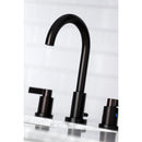 Kingston Brass NuvoFusion Widespread Bathroom Faucet with Brass Pop-Up, Oil Rubbed Bronze (FSC8925NDL)