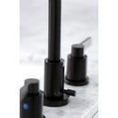 Kingston Brass NuvoFusion Widespread Bathroom Faucet with Brass Pop-Up, Oil Rubbed Bronze (FSC8925NDL)