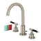 Kingston Brass Kaiser Widespread Bathroom Faucet with Brass Pop-Up, Brushed Nickel (FSC8928CKL)