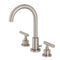 Kingston Brass Manhattan Widespread Bathroom Faucet with Brass Pop-Up, Brushed Nickel (FSC8928CML)