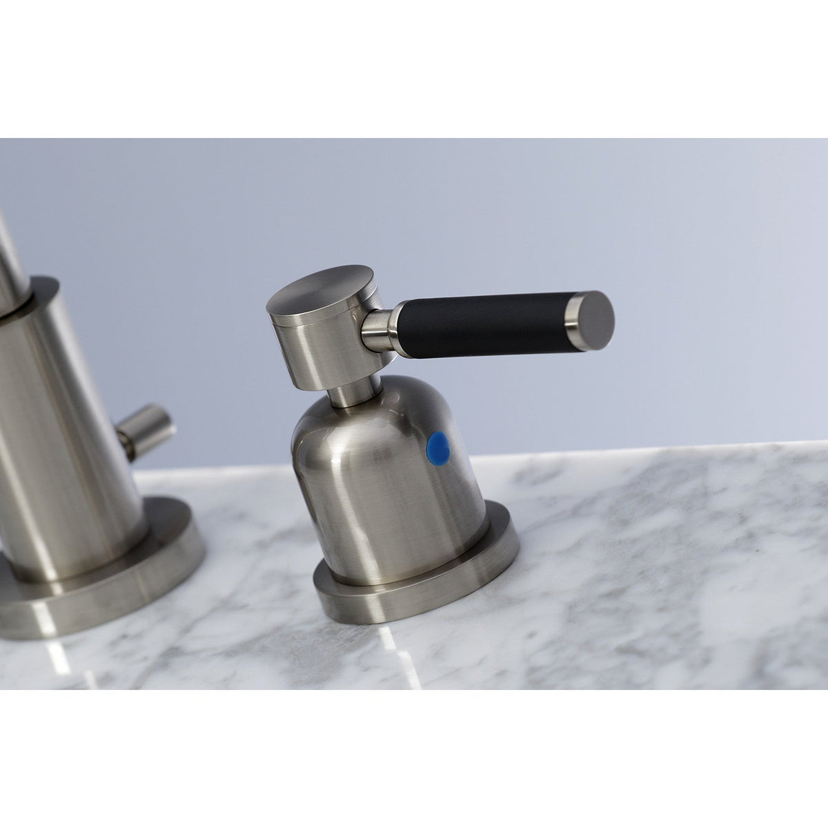 Kaiser Widespread Bathroom Faucet with Brass Pop-Up in Brushed Nickel