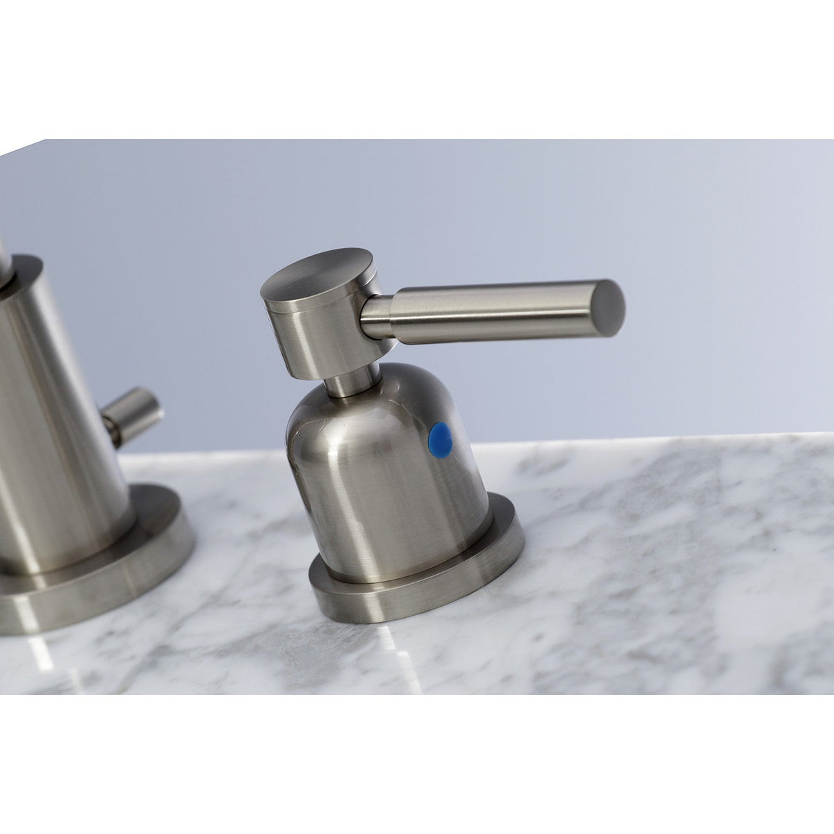 Concord Widespread Bathroom Faucet with Brass Pop-Up in Brushed Nickel
