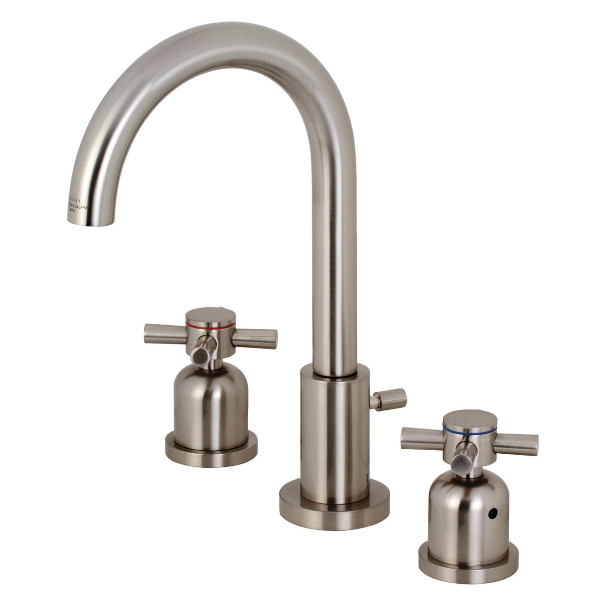 Concord Widespread Bathroom Faucet with Brass Pop-Up in Brushed Nickel