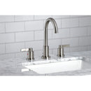 Kingston Brass NuvoFusion Widespread Bathroom Faucet with Brass Pop-Up, Brushed Nickel (FSC8928NDL)