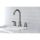 Kingston Brass NuvoFusion Widespread Bathroom Faucet with Brass Pop-Up, Brushed Nickel (FSC8928NDL)