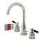 Kingston Brass Kaiser Widespread Bathroom Faucet with Brass Pop-Up, Polished Nickel (FSC8929DKL)