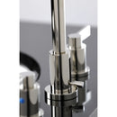 Kingston Brass NuvoFusion Widespread Bathroom Faucet with Brass Pop-Up, Polished Nickel (FSC8929NDL)