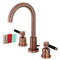 Kingston Brass Kaiser Widespread Bathroom Faucet with Brass Pop-Up, Antique Copper (FSC892DKLAC)