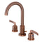Kingston Brass Centurion Widespread Bathroom Faucet with Brass Pop-Up, Antique Copper (FSC892EFLAC)