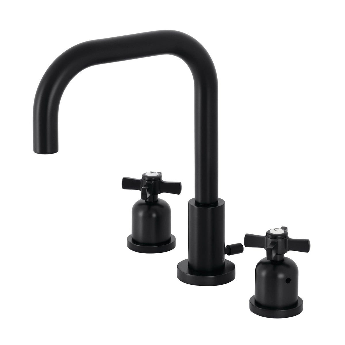 Millennium Widespread Bathroom Faucet with Brass Pop-Up in Matte Black