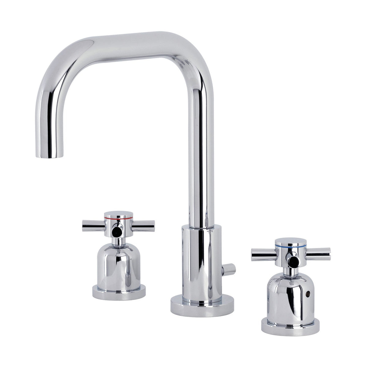 Concord Widespread Bathroom Faucet with Brass Pop-Up in Polished Chrome