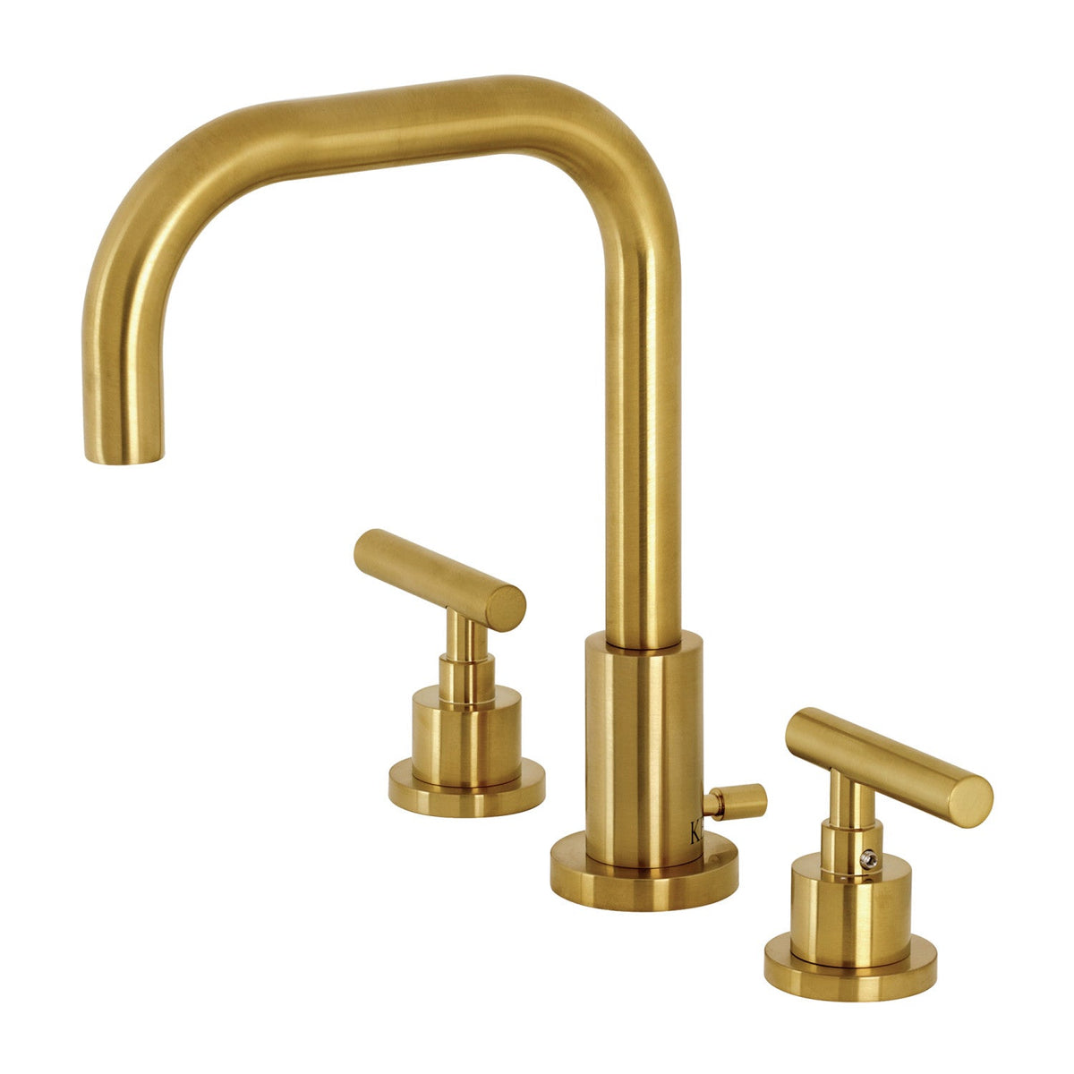 Manhattan Widespread Bathroom Faucet with Brass Pop-Up in Brushed Brass