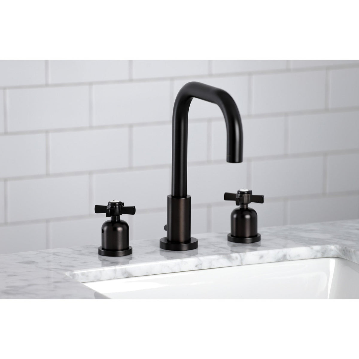 Millennium Widespread Bathroom Faucet with Brass Pop-Up in Oil Rubbed Bronze