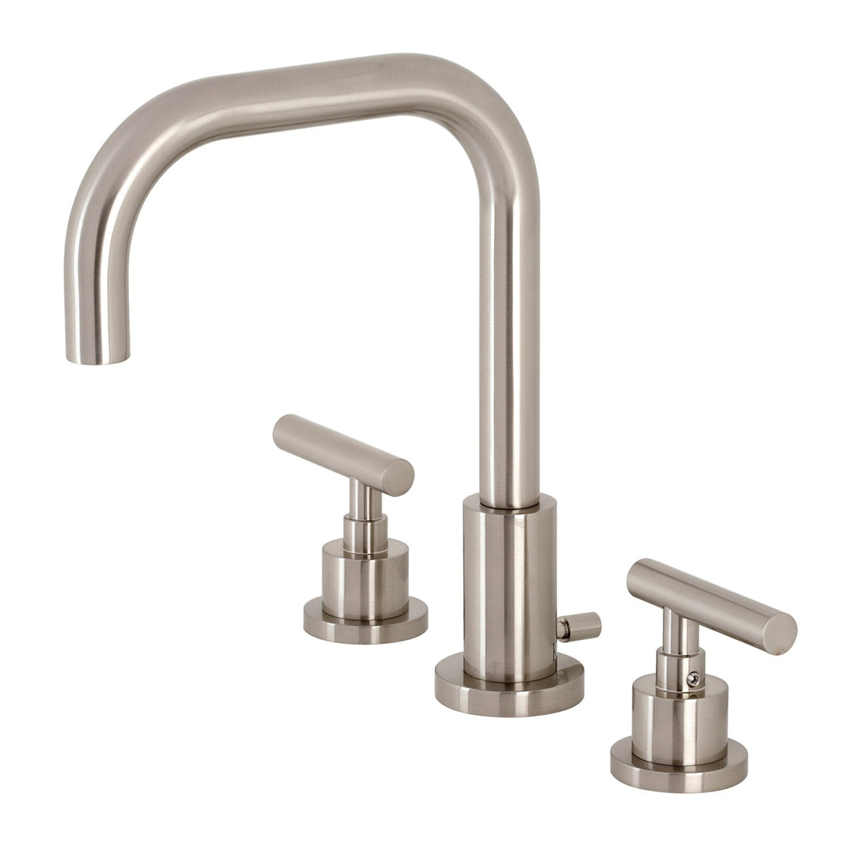 Manhattan Widespread Bathroom Faucet with Brass Pop-Up in Brushed Nickel