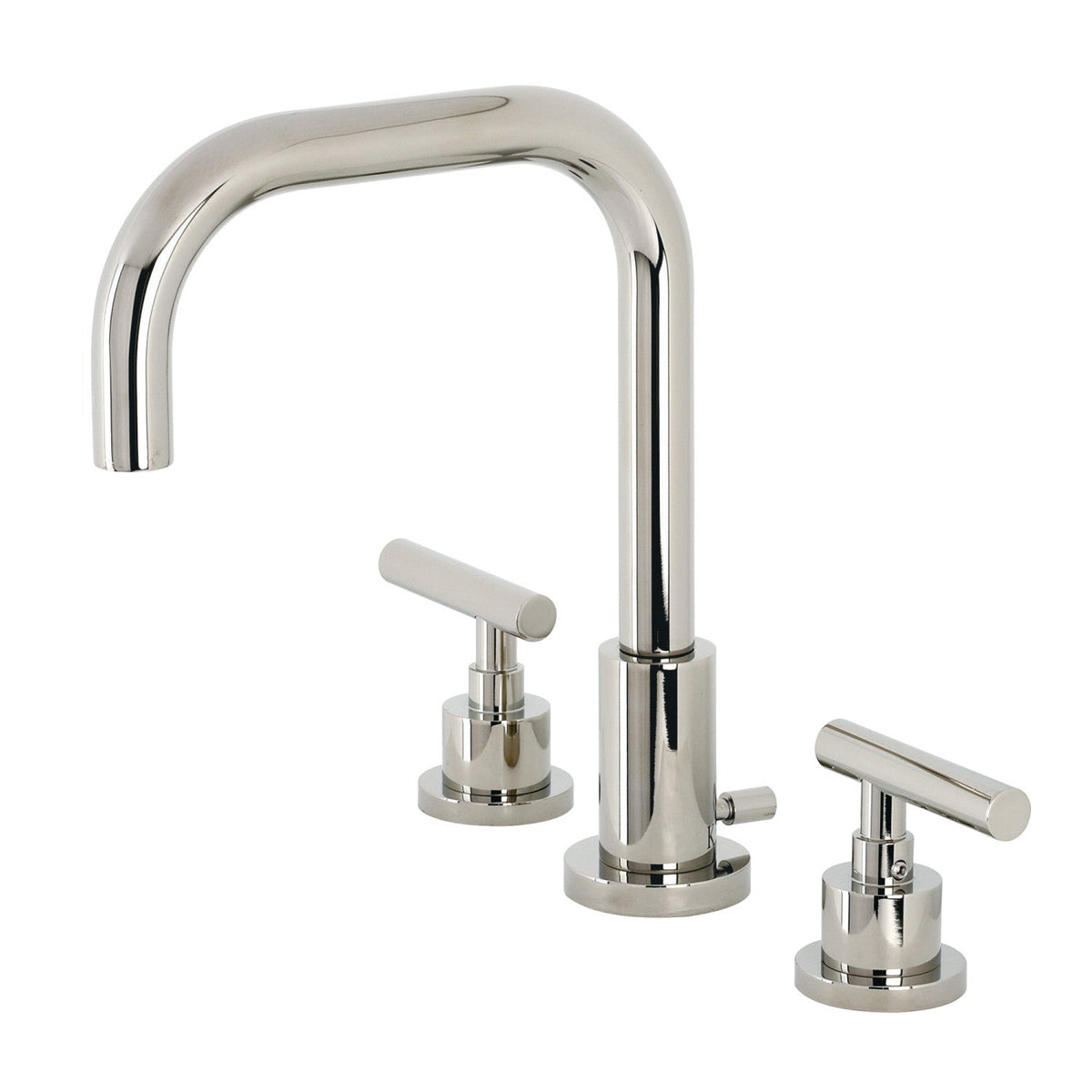 Manhattan Widespread Bathroom Faucet with Brass Pop-Up in Polished Nickel