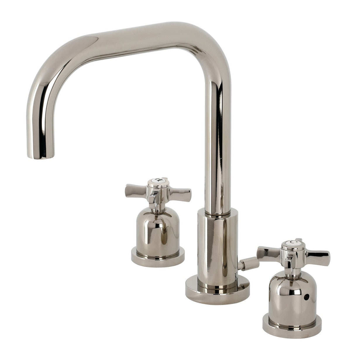 Millennium Widespread Bathroom Faucet with Brass Pop-Up in Polished Nickel