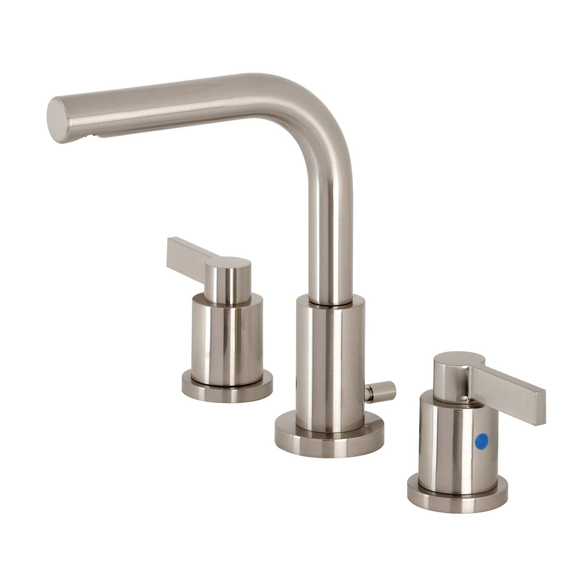 NuvoFusion Widespread Bathroom Faucet with Brass Pop-Up in Brushed Nickel