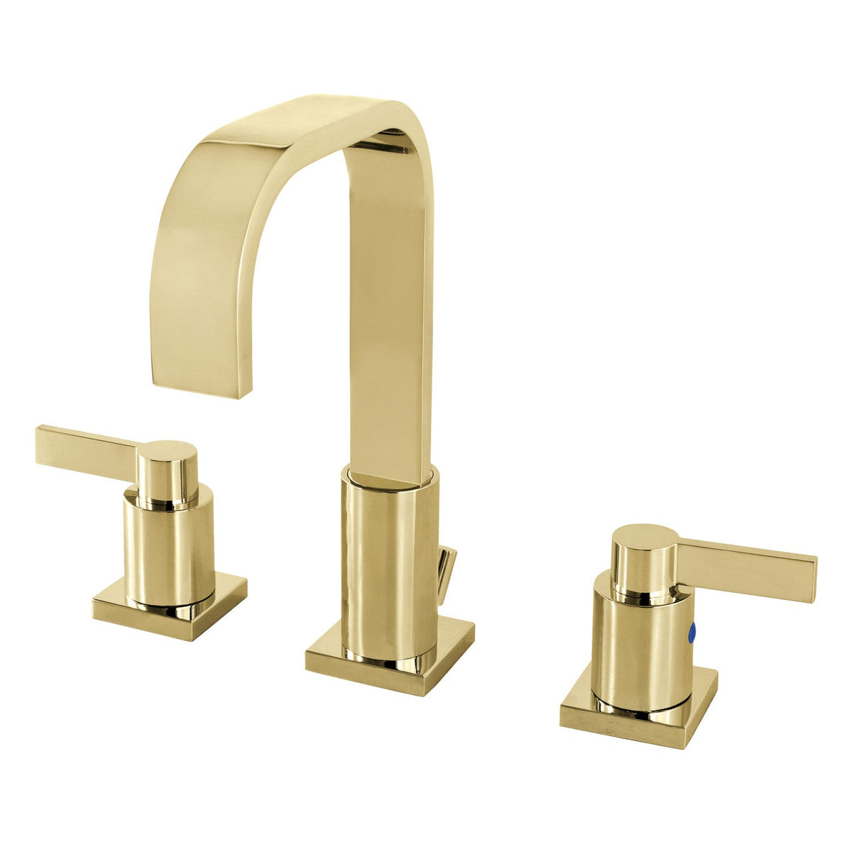 NuvoFusion Widespread Bathroom Faucet with Pop-Up Drain in Polished Brass