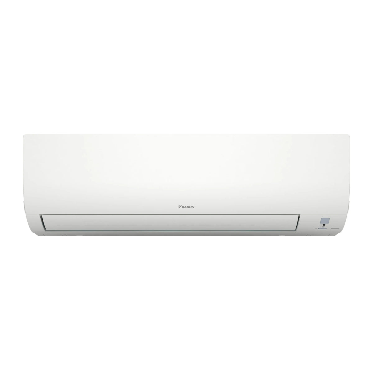 Daikin Aurora ductless mini-split indoor wall unit, white front with control panel