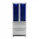 Forno Campania 32-Inch 17.7 cu.ft. Wine Cooler and Beverage Refrigerator Drawer in Stainless Steel (FWCDR6635-32S)