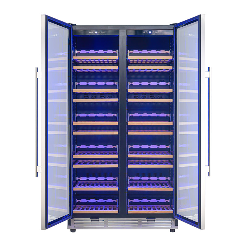 Forno Vernazza 40-Inch 25.07 Cu.Ft. Side-by-Side, Dual Zone Wine Cooler (FWCDR6642-40S)