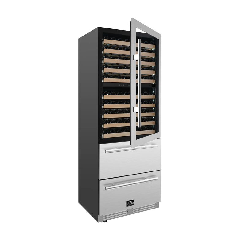 Forno Celano 30-Inch 21.3 Cu.ft Dual Zone Wine Cellar & Beverage Cooler (FWCDR6697-30S)