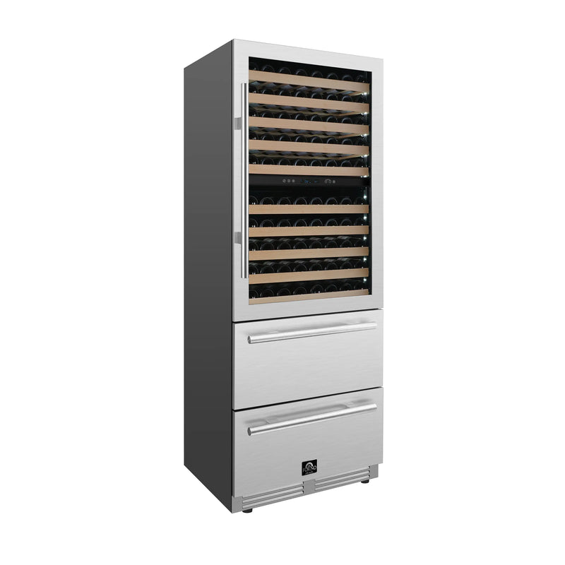 Forno Celano 30-Inch 21.3 Cu.ft Dual Zone Wine Cellar & Beverage Cooler (FWCDR6697-30S)