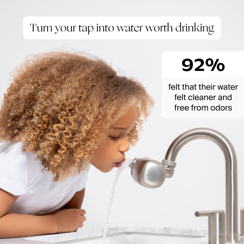 Canopy Faucet Filter with Micro Mesh and Activated Carbon Block
