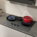ROBAM FireCube 30-Inch Gas Cooktop with 3 Burners in Black Tempered Glass (7B7H30/7B7H31)