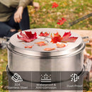 TURBRO Fireside Pluto R19 Stainless Steel Fire Pit Lid (707-FP-100)