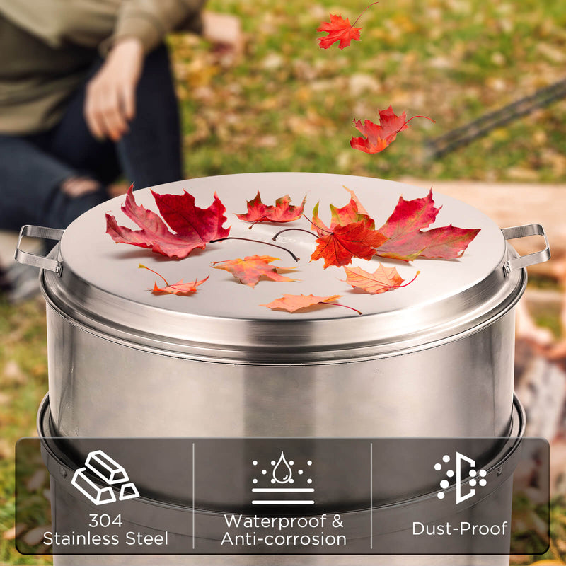 TURBRO Fireside Pluto R19 Stainless Steel Fire Pit Lid (707-FP-100)
