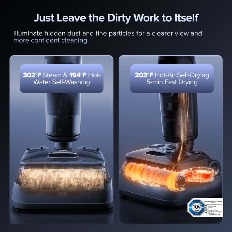 Roborock F25 Ultra Wet & Dry Vacuum with Steam and Hot Water Cleaning, 22000 Suction Power (RR-F25Ultra-M1)