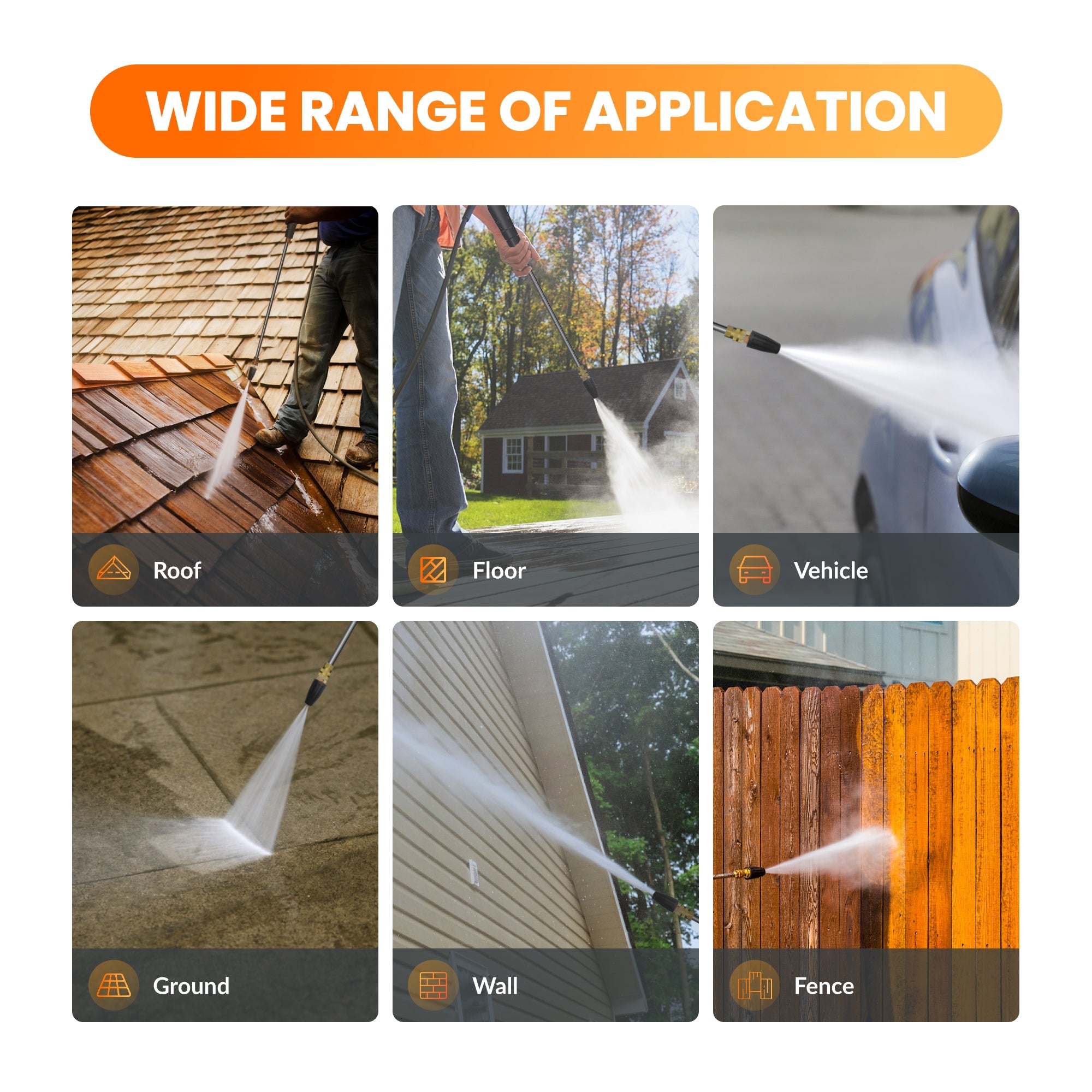 Turbo nozzle spraying water mist from 1/4 quick connector.