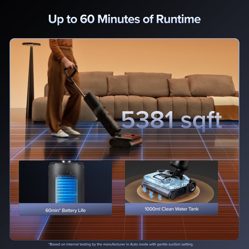 Roborock F25 Ultra Wet & Dry Vacuum with Steam and Hot Water Cleaning, 22000 Suction Power (RR-F25Ultra-M1)