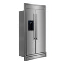 Forno Salerno 36-Inch Built-in Stainless-Steel Refrigerator with 20 cu. ft Capacity, Water Dispenser, and Decorative Grill (FFRBI1844-40MG)