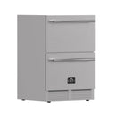 Forno 2 - Piece Appliance Package - 24-Inch Built-In Indoor/Outdoor Drawer Freezer and 24-Inch Drawer Refrigerator in Stainless Steel