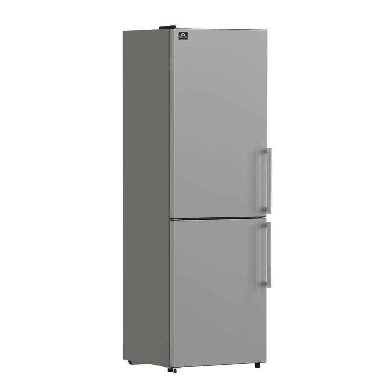 Forno Guardia 24-Inch  10.8 cu.ft. Bottom Freezer Left Swing Door Refrigerator in Stainless Steel (FFFFD1778-24LS)