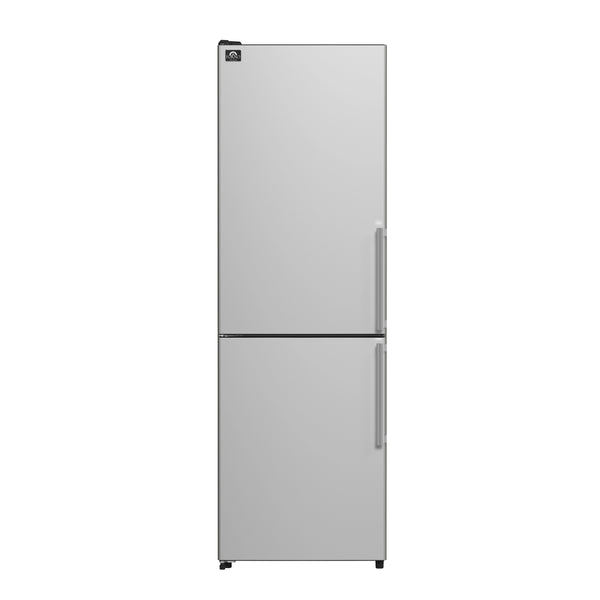 Forno Guardia 24-Inch  10.8 cu.ft. Bottom Freezer Left Swing Door Refrigerator in Stainless Steel (FFFFD1778-24LS)