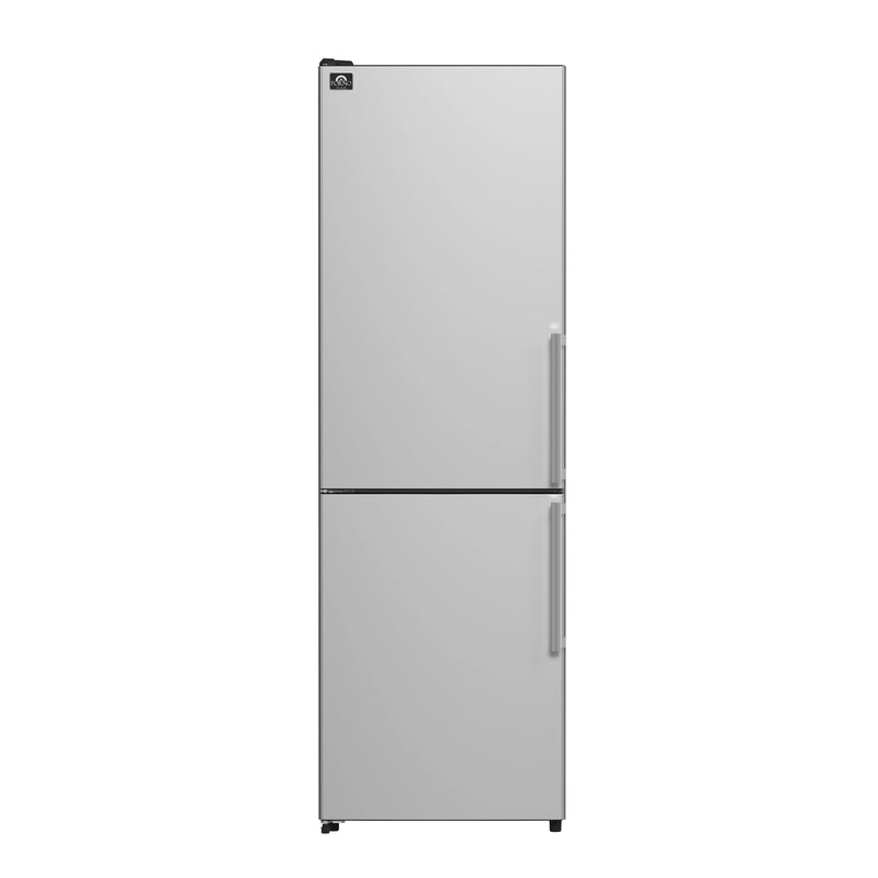 Forno Guardia 24-Inch  10.8 cu.ft. Bottom Freezer Left Swing Door Refrigerator in Stainless Steel (FFFFD1778-24LS)