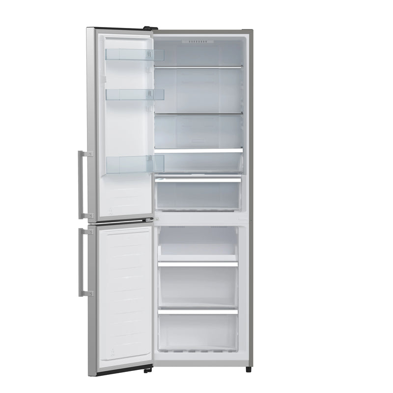 Forno Guardia 24-Inch  10.8 cu.ft. Bottom Freezer Left Swing Door Refrigerator in Stainless Steel (FFFFD1778-24LS)