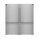 Forno Milano 62-Inch Freestanding Dual Bottom Freezer Refrigerator in Stainless Steel – 34.4 cu.ft, Touch Control, Ice Maker (FFFFD1787-60S)