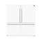 Forno Milano Espresso Package - 62-Inch, 34.4 cu. ft. Refrigerators with Bottom Freezers in White with Stainless Steel Handle (FFFFD1787-60WHT)